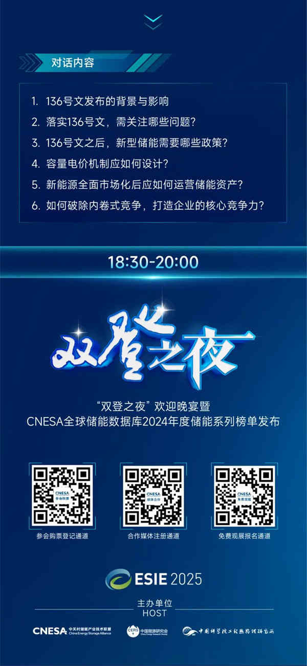 匯聚儲(chǔ)能最強(qiáng)力量！ESIE 2025開(kāi)幕式日程和嘉賓陣容重磅發(fā)布